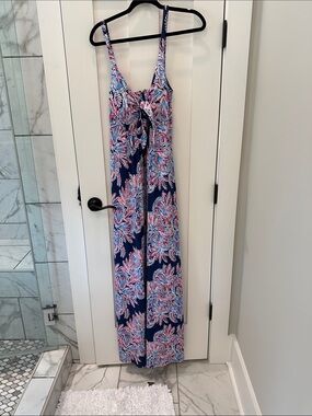 Lilly Pulitzer Navy Multi Paisley Maxi Dress